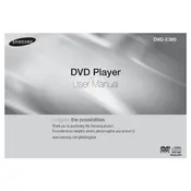 Samsung E360 Series DVD Player manual cover