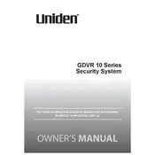 Uniden GDVR 10 Series Security System manual cover