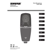 Shure PG27-UBS Microphone manual cover