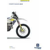 Husqvarna FE 250 2019 Motorcycle manual cover