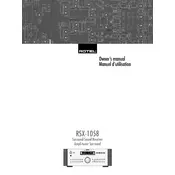 Rotel RSX-1058 Receiver manual cover