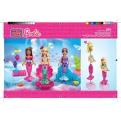 Mega Bloks Mattel Barbie Mermaid Party CND99 Construction Set manual cover