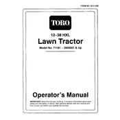 Toro Wheel Horse 71181 Tractor manual cover