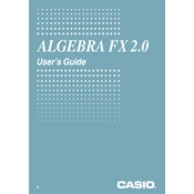 Casio Algebra FX 2.0 Calculator manual cover