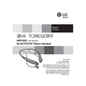 LG TONE Ultra HBS-800 Blue Headset manual cover