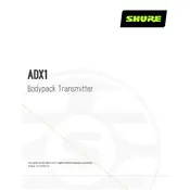 Shure ADX1 Transmitter manual cover