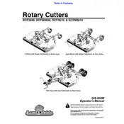 Kubota RCF3610 Cutter manual cover