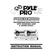 Pyle PDCD4000 CD Player manual cover