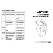 Advent Maxishred 750 manual cover