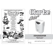 Clarke 6470627 CD1970 Dehumidifier manual cover