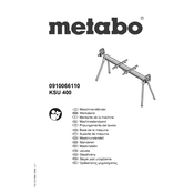 Metabo 910066110 Stand manual cover