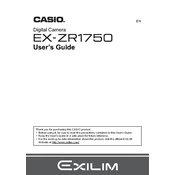 Casio EXZR1750 Camera manual cover