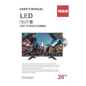 RCA RTDVD2045 TV manual cover