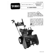 Toro 421 38250 Snow Thrower manual cover