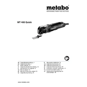 Metabo MT 400 Quick Multitool manual cover