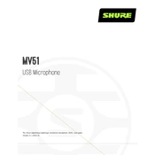 Shure MV51 Microphone manual cover