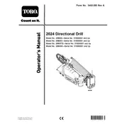 Toro 23800A Drill manual cover