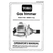 Toro 51653 Trimmer manual cover