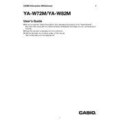 Casio YA-W72M Whiteboard manual cover