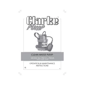 Clarke 7236025 PSE1A Clean Water Pump manual cover