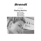 Brandt BWF722WE Washing Machine manual cover