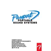 Fender Passport P80 0691003000 120V 60Hz USA Sound System manual cover