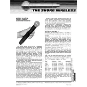 Shure W15HT/58 Transmitter manual cover