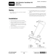 Toro HoverPro 02624 Handlebar Kit manual cover