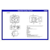 Casio TQ379 Clock manual cover