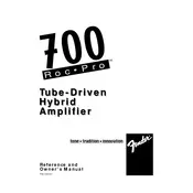 Fender Roc Pro 700 22-6806 120V Amplifier manual cover