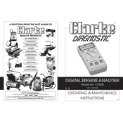 Clarke 45010480 CA500 Digital Engine Analyser manual cover