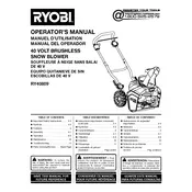 Ryobi RY40809 Snowblower manual cover