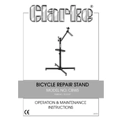 Clarke 7610197 CBWS Bicycle Repair Stand manual cover