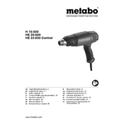 Metabo HE 20-600 Air Gun manual cover