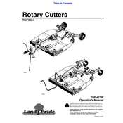 Kubota RCF3684 Cutter manual cover