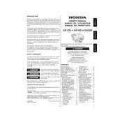 Honda GX120 2017 Engine manual cover