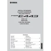 Yamaha PSR-E443 Keyboard manual cover