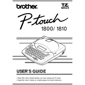 Brother P-touch PT-1810 manual cover