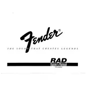 Fender Rad 22-6000 Amplifier manual cover