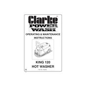 Clarke 7320500 King 120 Hot Washer manual cover