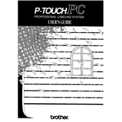 Brother P-touch PC manual cover