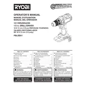 Ryobi PBLDD01 Drill manual cover