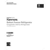 Kenmore 73109 795.7310 Refrigerator manual cover