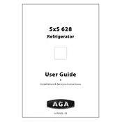 AGA SxS 628 Refrigerator manual cover