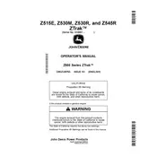 John Deere ZTrak Z530R Mower manual cover