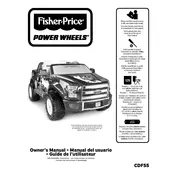 Power Wheels Mattel Ford F150 CDF55 Toy manual cover