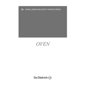 De Dietrich DOE7210BM Oven manual cover