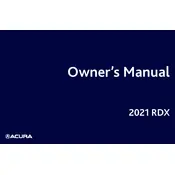 Acura RDX 2021 SUV manual cover