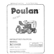 Poulan Pro XC1182B Tractor manual cover