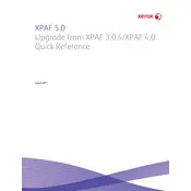 Xerox XPAF 5.0 Upgrade from XPAF 3.0.4 Software manual cover